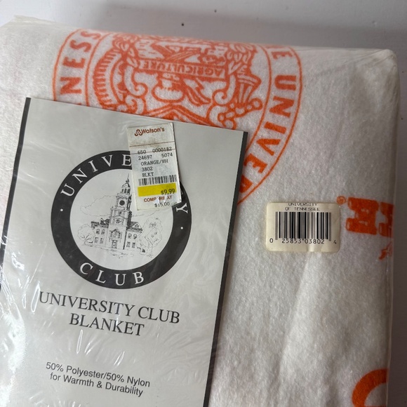 New Vintage University Of Tennessee UT Volunteers Blanket 72x90 Full Twin - Picture 4 of 7